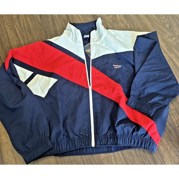 Reebok Women's Classics Franchise Zip-Up Training Track Jacket Navy XL - Picture 4 of 8